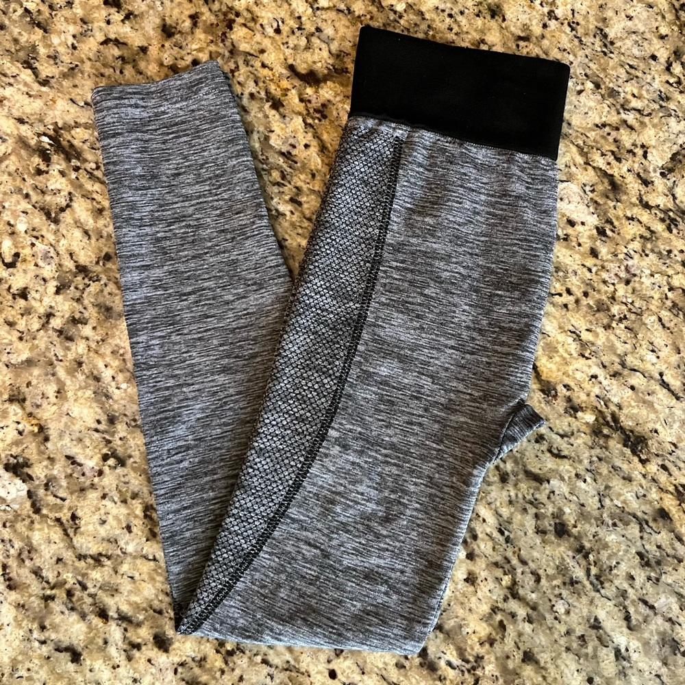 Always Leggings Heather Grey & Black, One Size